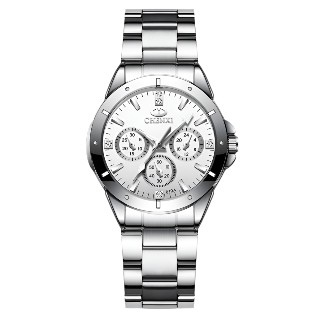 Watches Women‘S Fashion Luxury All Stainless Steel High Quality Rhinestone Ladies Quartz Wristwatches for Women