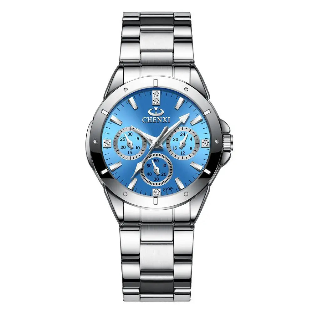 Watches Women‘S Fashion Luxury All Stainless Steel High Quality Rhinestone Ladies Quartz Wristwatches for Women