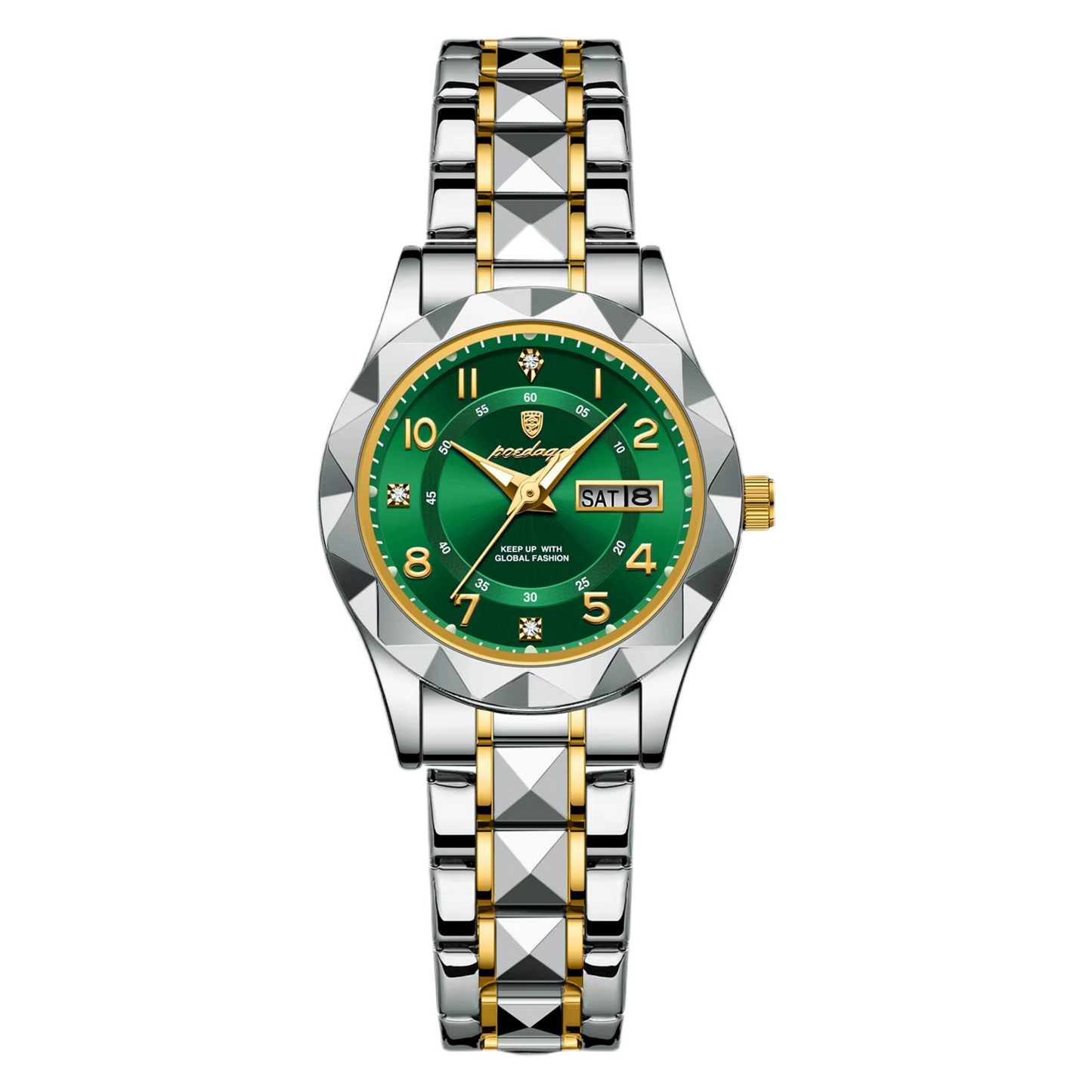 Luxury Women'S Watches Waterproof Luminous Date Week Ladies Watch for Female Quartz Stainless Steel Dress Women Watch