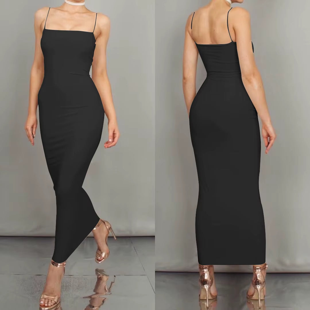 JZ461 New Summer Women'S Dress Long Sling Dresses Club Sexy Suspender Dress