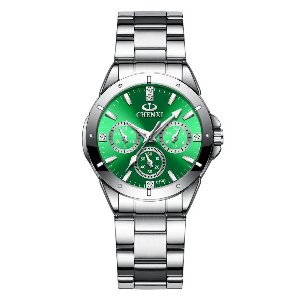 Watches Women‘S Fashion Luxury All Stainless Steel High Quality Rhinestone Ladies Quartz Wristwatches for Women