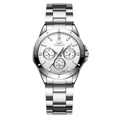 Watches Women‘S Fashion Luxury All Stainless Steel High Quality Rhinestone Ladies Quartz Wristwatches for Women