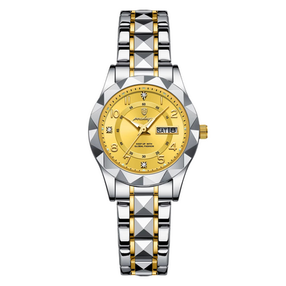Luxury Women'S Watches Waterproof Luminous Date Week Ladies Watch for Female Quartz Stainless Steel Dress Women Watch
