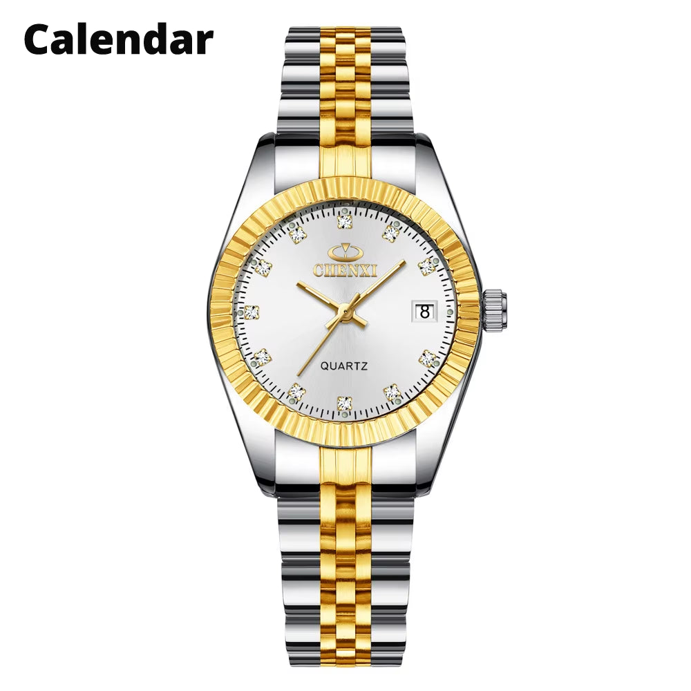 Luxury Style Women Watch Stainless Steel Quartz Watches Waterproof Diamond Woman Wristwatch Fashion Elegant Ladies Clock