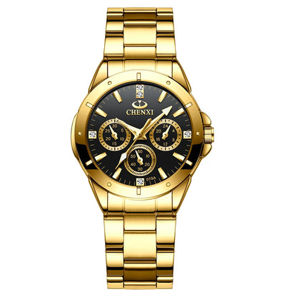 Watches Women‘S Fashion Luxury All Stainless Steel High Quality Rhinestone Ladies Quartz Wristwatches for Women