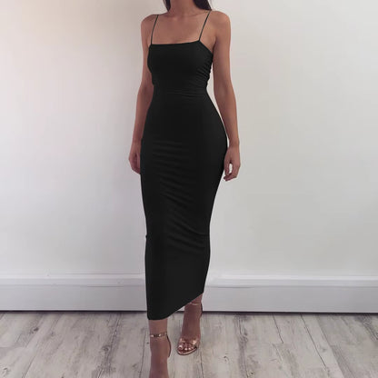 JZ461 New Summer Women'S Dress Long Sling Dresses Club Sexy Suspender Dress
