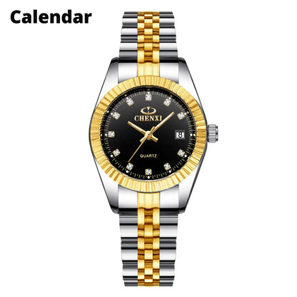 Luxury Style Women Watch Stainless Steel Quartz Watches Waterproof Diamond Woman Wristwatch Fashion Elegant Ladies Clock