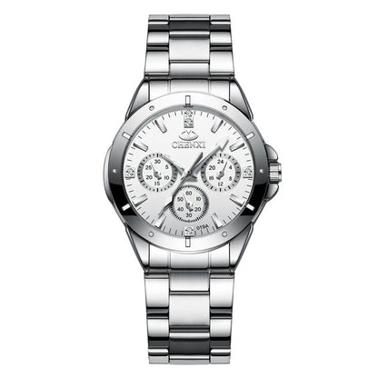 Watches Women‘S Fashion Luxury All Stainless Steel High Quality Rhinestone Ladies Quartz Wristwatches for Women