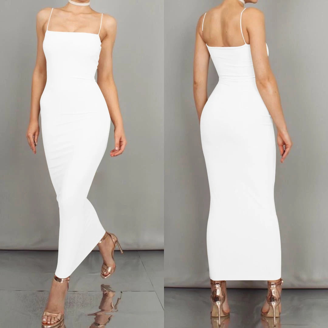 JZ461 New Summer Women'S Dress Long Sling Dresses Club Sexy Suspender Dress