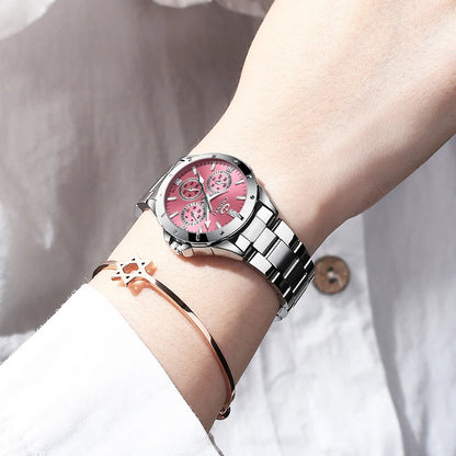 Watches Women‘S Fashion Luxury All Stainless Steel High Quality Rhinestone Ladies Quartz Wristwatches for Women